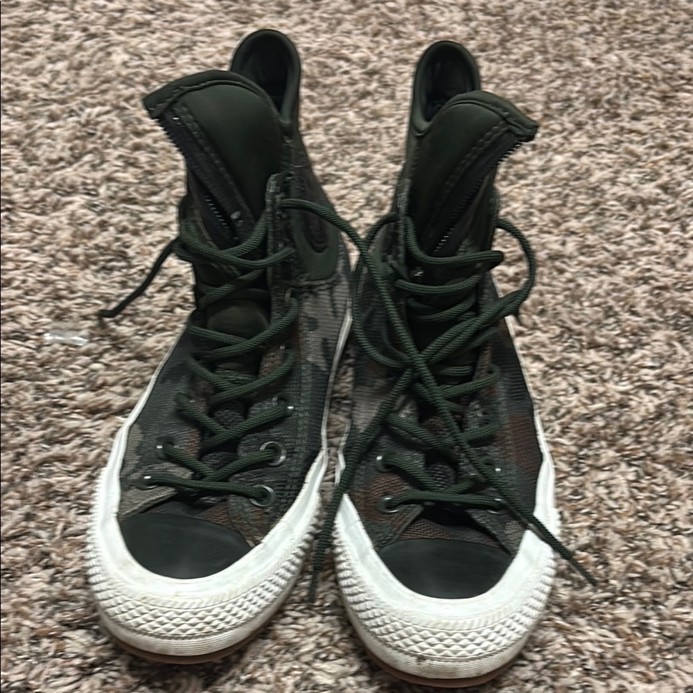High-Top Converse Camouflage Neoprene Sneakers Women’s 7